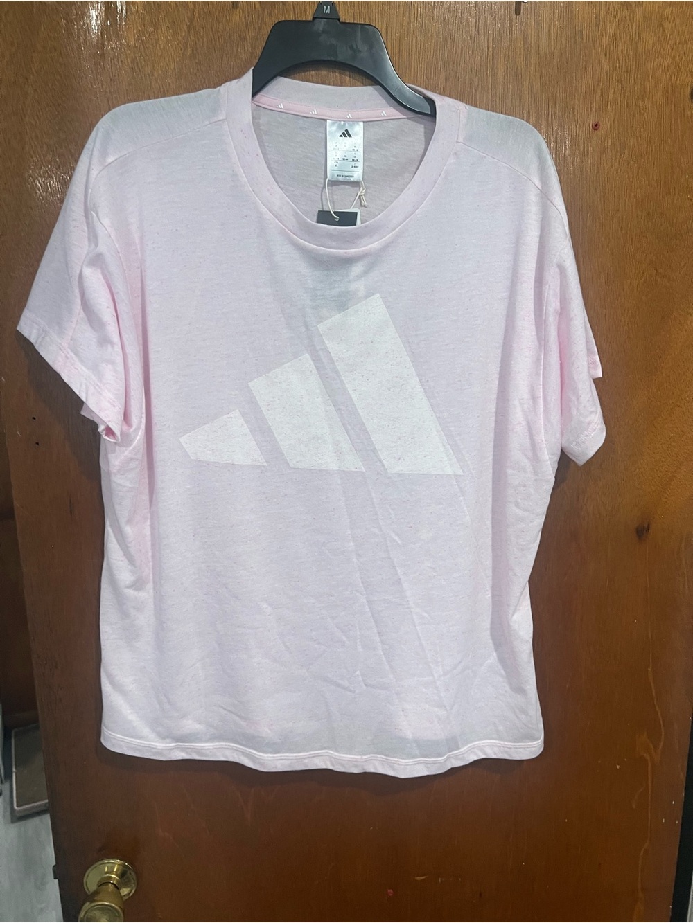 adidas Pale Pink Short Sleeve Logo Tee